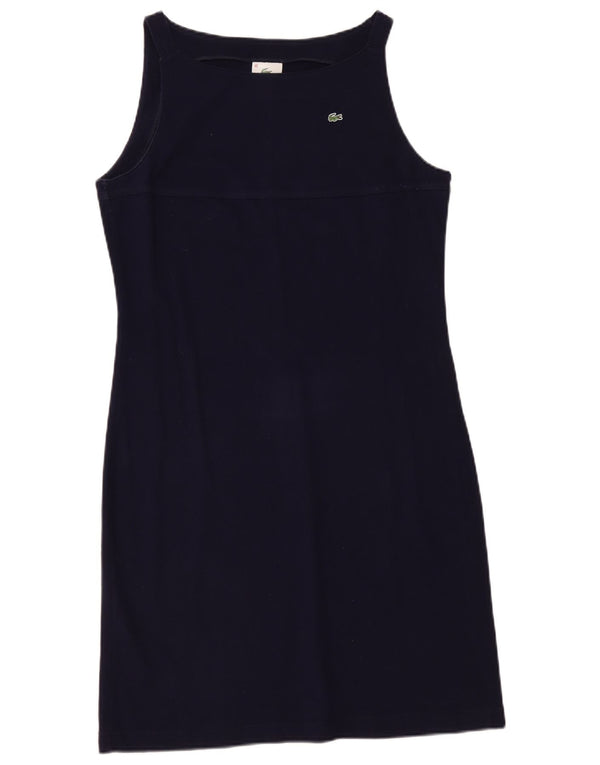 Lacoste Womens Sleeveless Sheath Dress Size 46 XL Navy Blue