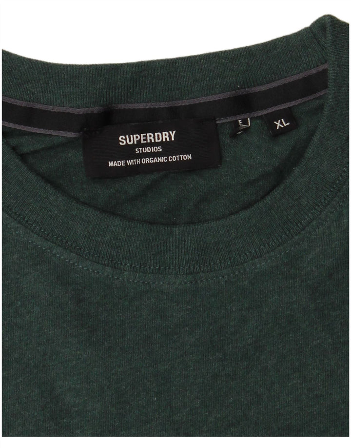 T-shirt męski Superdry XL, zielony, bawełniany