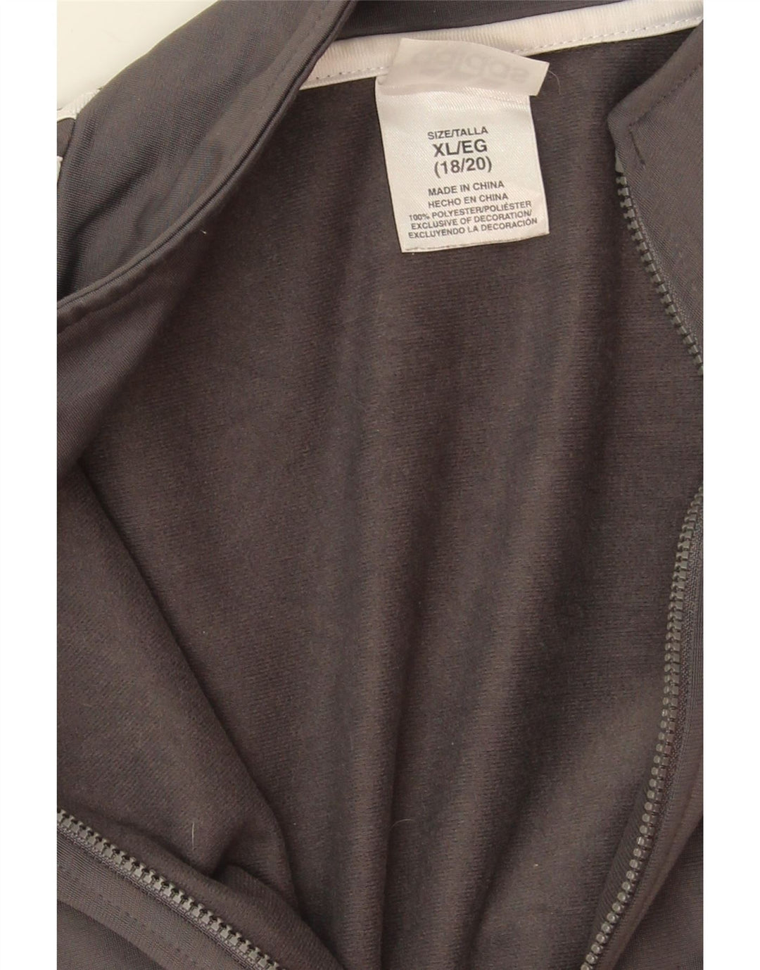 ADIDAS Boys Tracksuit Top Jacket 15-16 Years XL Grey Polyester Vintage Adidas and Second-Hand Adidas from Messina Hembry 