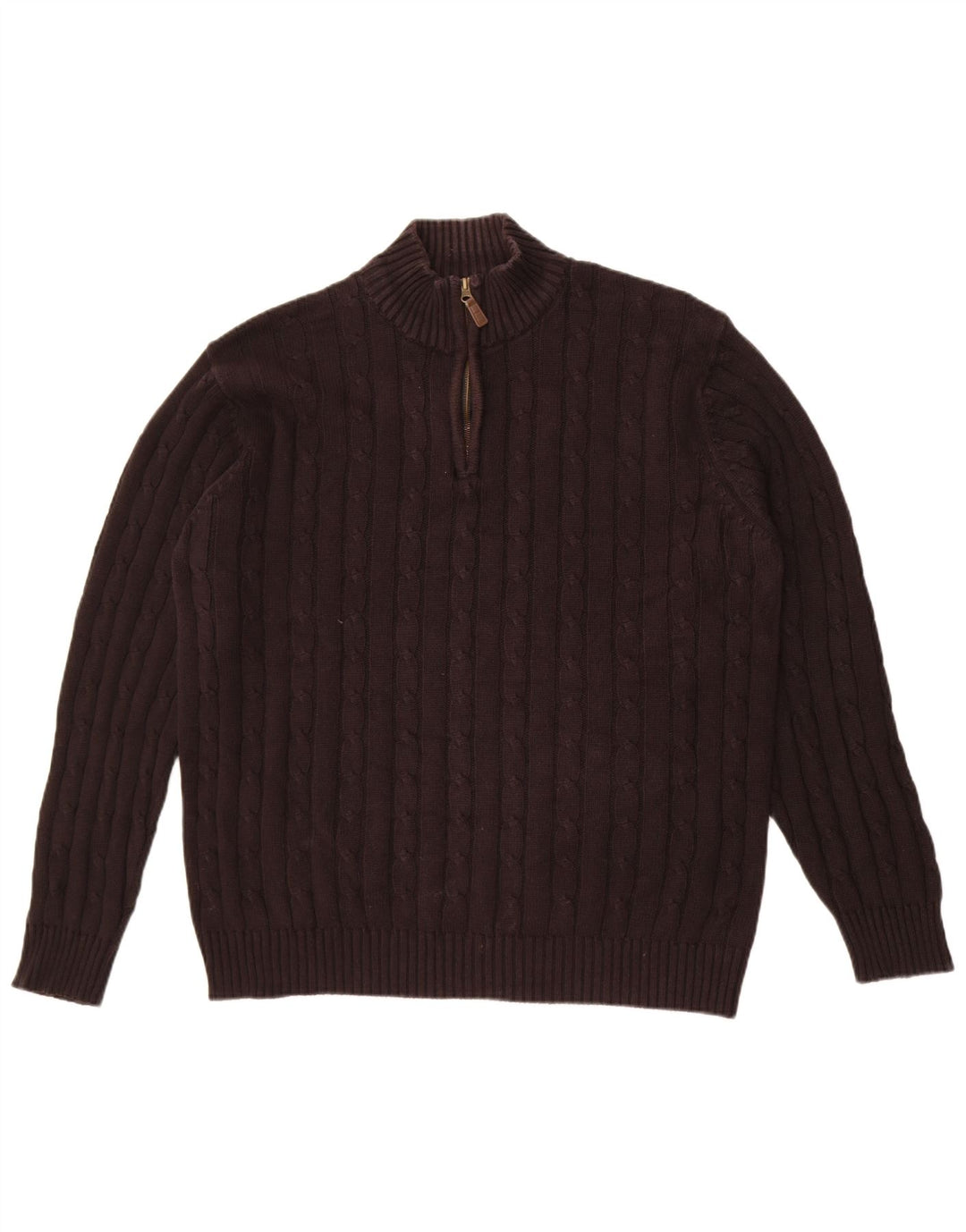 Męski sweter Marks & Spencer w kolorze niebieskim i zapinanym na zamek, duży, czarny