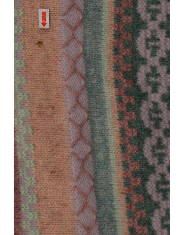 Damski sweter z okrągłym dekoltem BENETTON UK 16, duże, wielokolorowe paski