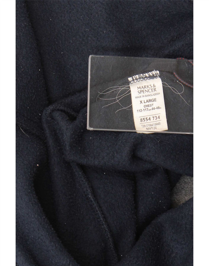 Męska kurtka polarowa Marks & Spencer UK 42 XL, granatowa, poliestrowa