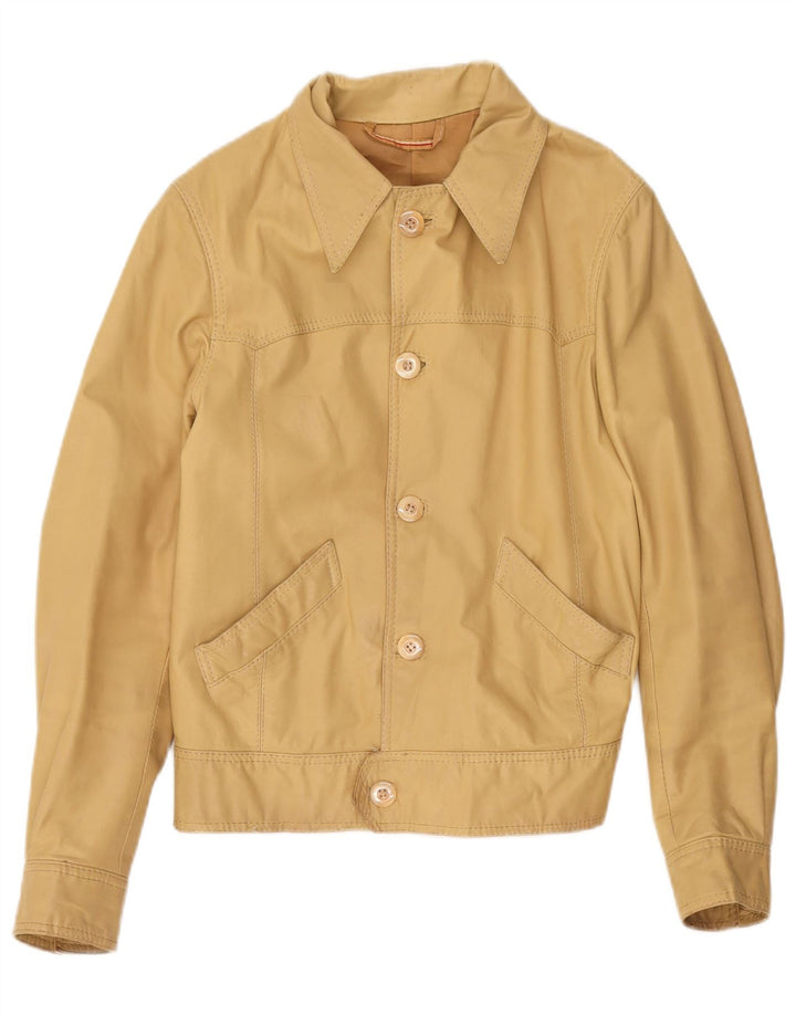 Damska kurtka bomberka Vintage UK 10, mała, beżowa