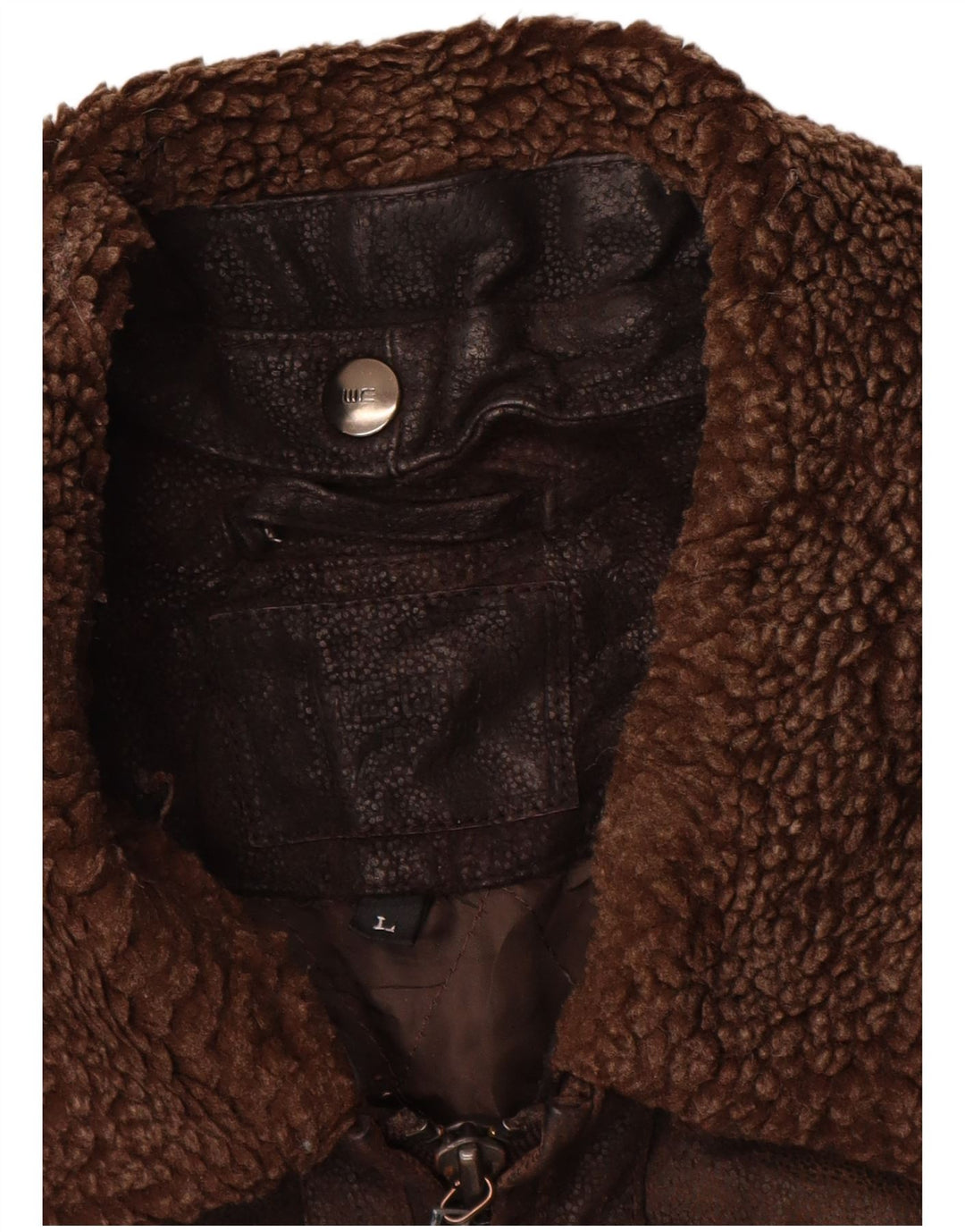 Vintage męska skórzana kurtka UK 40 duża brązowa skórzana klasyczna