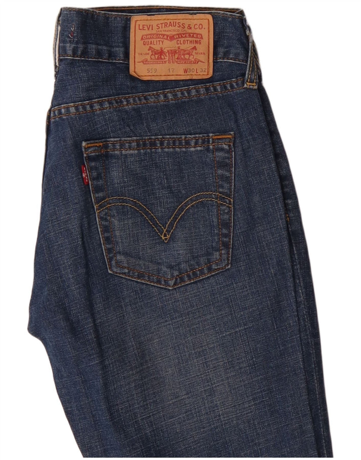 Damskie jeansy Levi's 559 Bootcut W30 L32 Niebieska bawełna