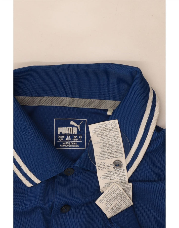 Męska koszulka polo Puma, duża, niebieska, z poliestru