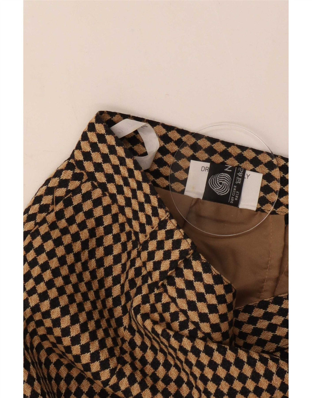 Damska spódnica ołówkowa Michael H UK 12 Medium W26 Beżowy Argyle/Diamentowa wełna