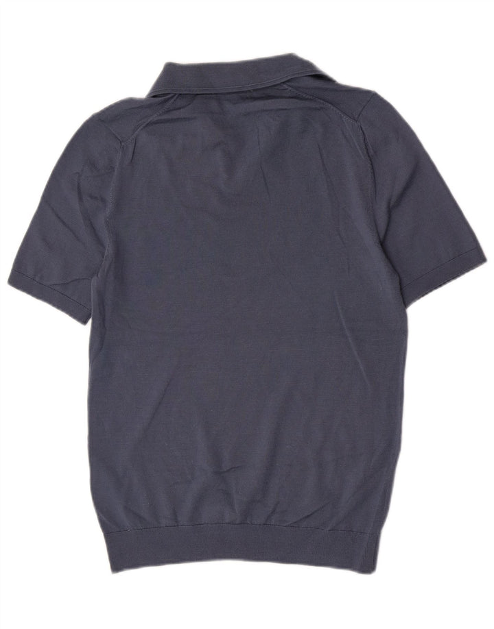 Męska koszulka polo Reiss, mała, niebieska, wełniana
