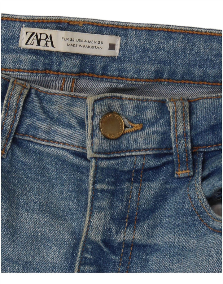 Damskie jeansy rozkloszowane Zara EU 36 XS W26 L30 Niebieskie