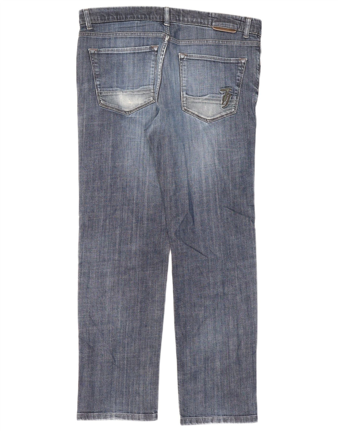 TRUSSARDI Mens Straight Jeans W36 L31  Blue Cotton