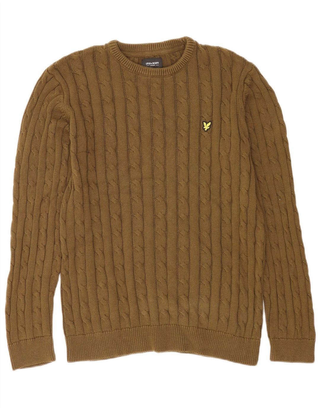 Sweter chłopięcy Lyle & Scott z okrągłym dekoltem, 15-16 lat, khaki