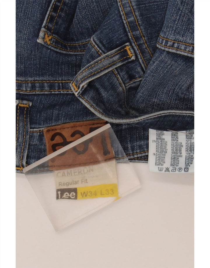Męskie jeansy LEE Cameron o regularnym kroju W34 L33, niebieska bawełna