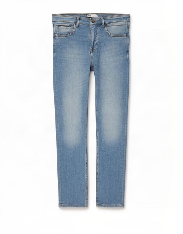 Męskie jeansy slim fit Zara EU 40 Medium W31 L30 Niebieskie bawełniane
