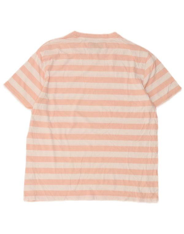 T-shirt męski Penguin, duży, bawełniany w różowe paski