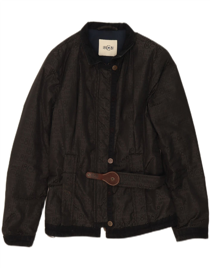 CERRUTI 1881 Womens Graphic Bomber Jacket IT 46 Large Black Spotted Vintage Cerruti 1881 and Second-Hand Cerruti 1881 from Messina Hembry 