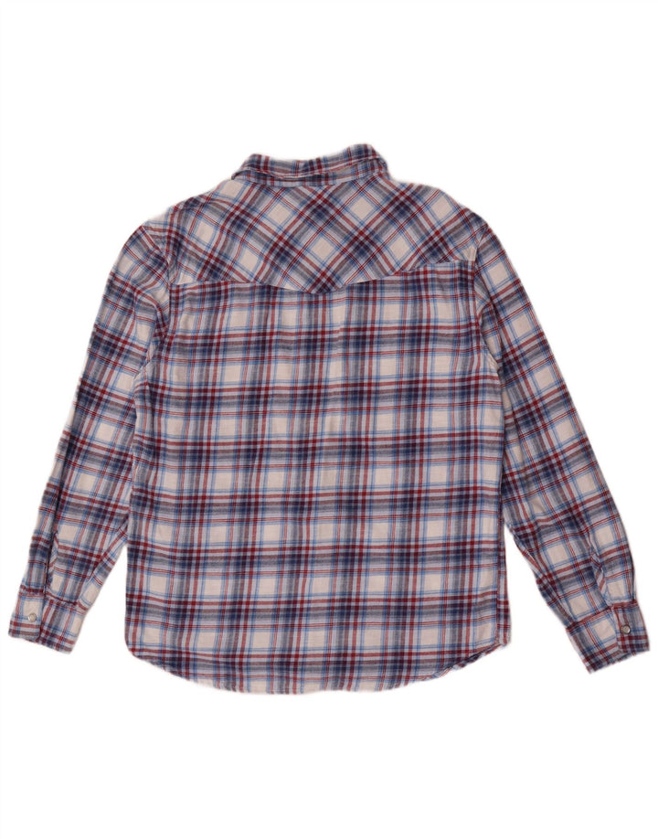 Męska koszula flanelowa Levi's w średnią niebieską kratkę, bawełniana
