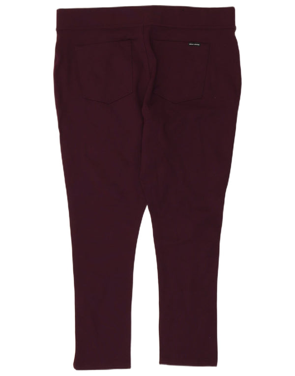 Spodnie damskie Dkny Slim Fit XL W38 L28 Fioletowy sztuczny jedwab