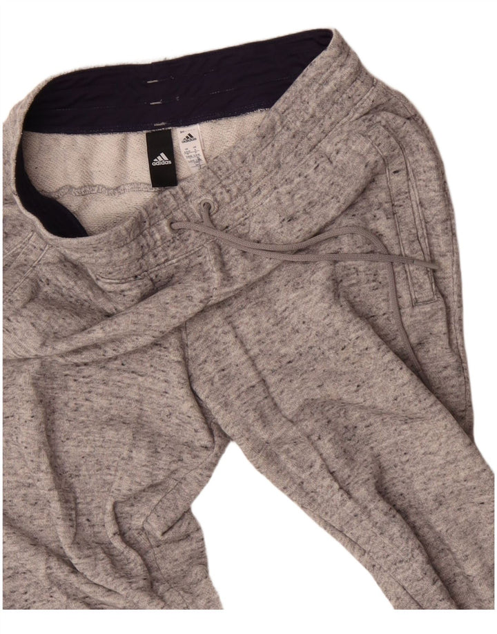 Damskie spodnie dresowe ADIDAS Joggers UK 8/10 Małe szare nakrapiane
