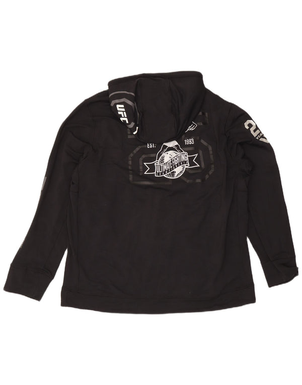 Męski sweter Reebok z grafiką i zamkiem błyskawicznym, 2XL, czarny nylon