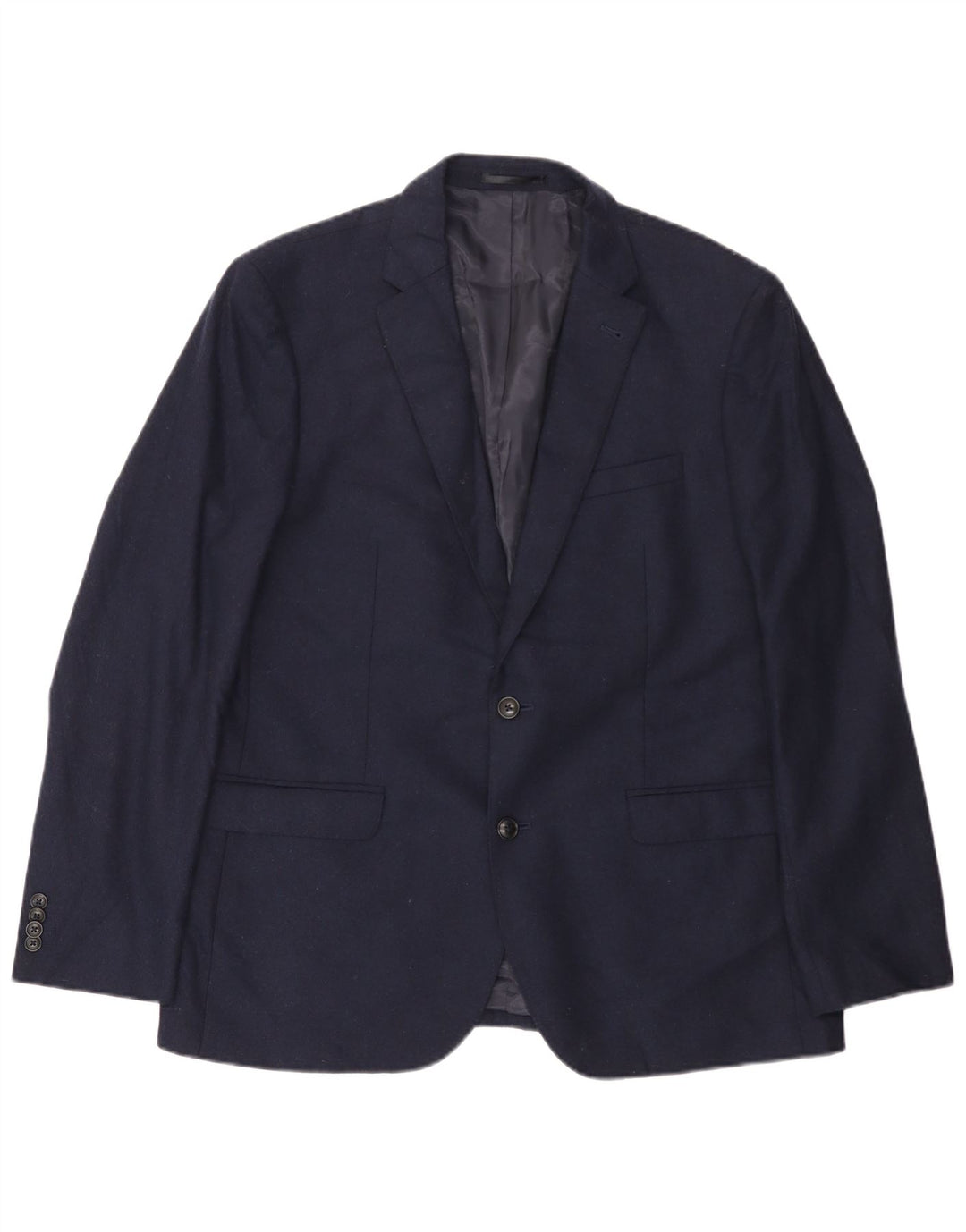 Męska marynarka zapinana na 2 guziki John Lewis UK 44 2XL Granatowa wełna