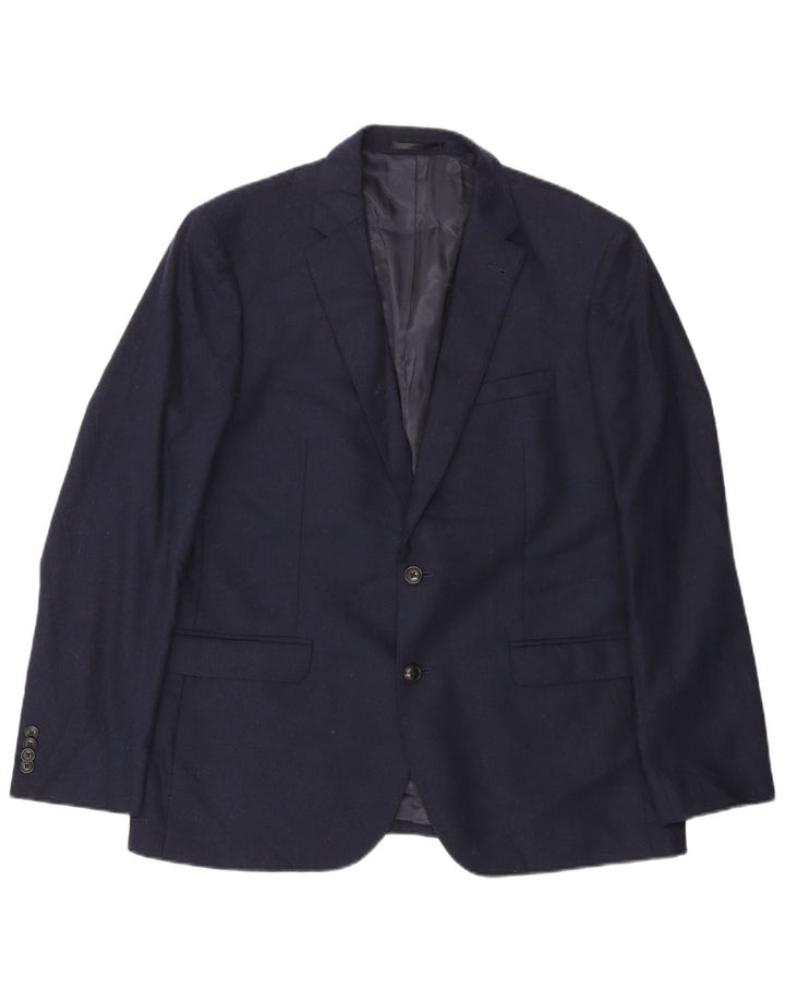 Męska marynarka zapinana na 2 guziki John Lewis UK 44 2XL Granatowa wełna