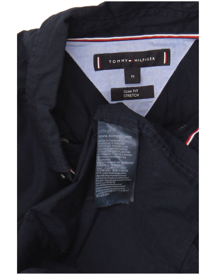 Koszula męska Slim Fit Tommy Hilfiger, średnia, granatowa, bawełniana