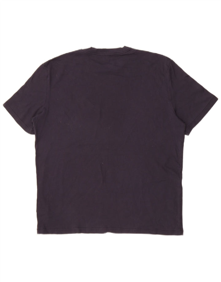 Cos Męski T-shirt Top Duży Granatowy Bawełniany