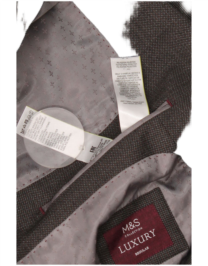 Męska marynarka Marks & Spencer o regularnym kroju, zapinana na 2 guziki, UK 46 XL, szara