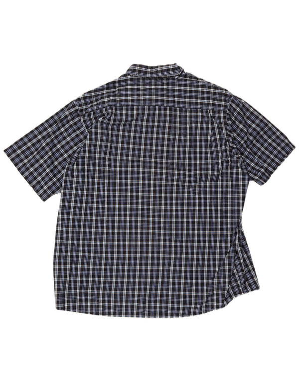 Koszula męska z krótkim rękawem Lee 2XL, bawełniana, granatowa w kratkę