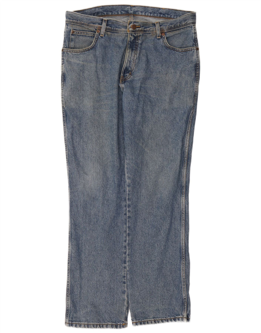 Męskie jeansy Wrangler o prostym kroju W36 L32, niebieskie, bawełniane