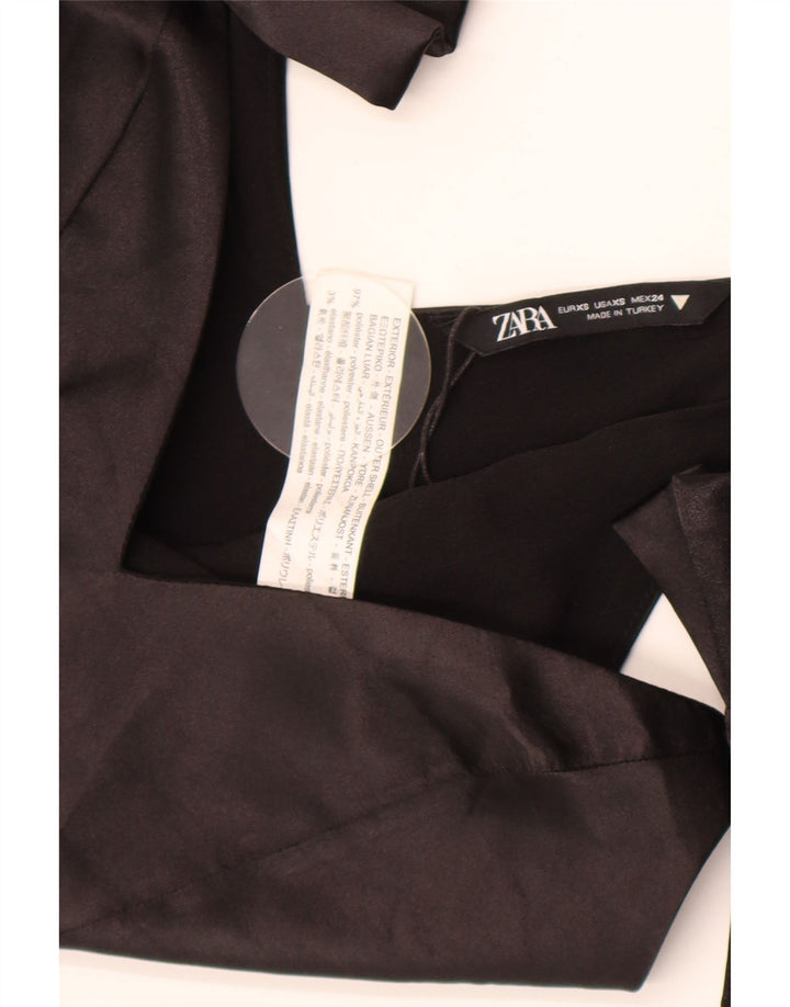 Damski top na ramiączkach Zara UK 4 XS, czarny poliester