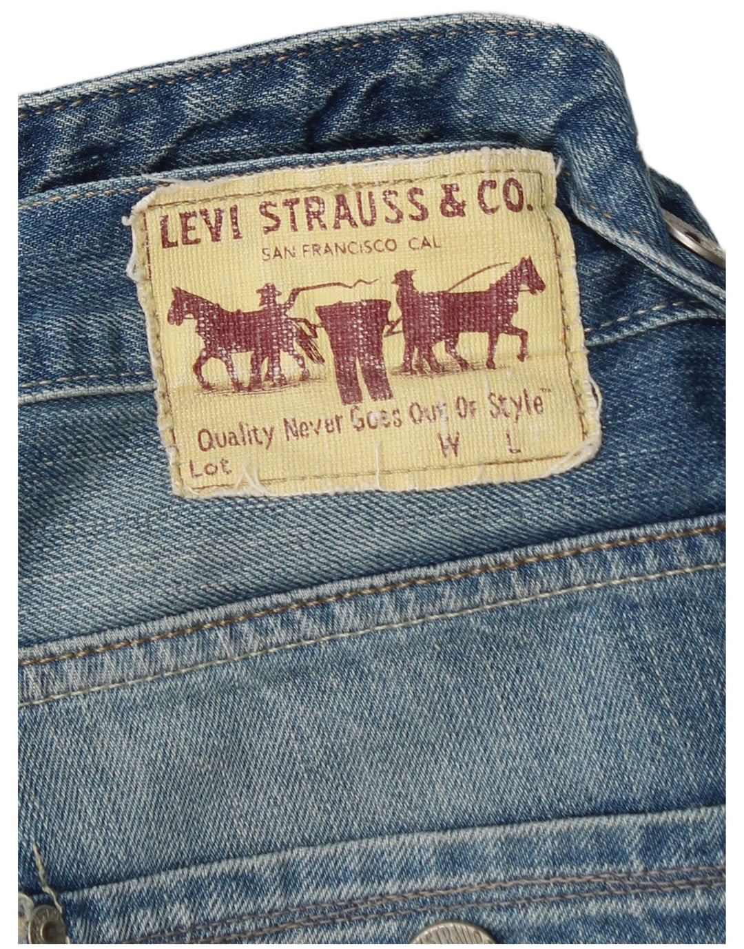 Damskie jeansy LEVI'S 504 Bootcut W32 L32 Niebieskie