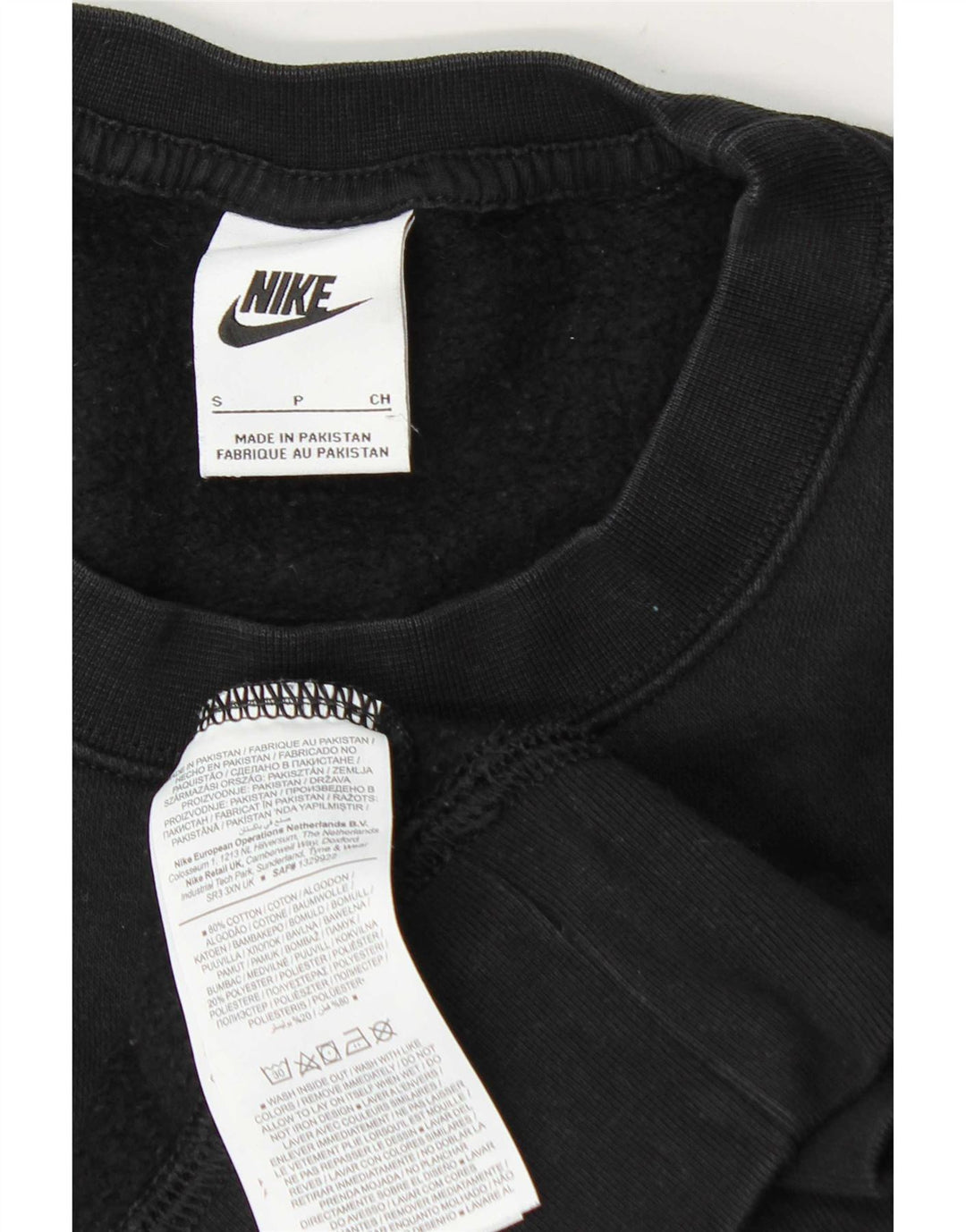 Damski sweter oversize Nike UK 10, mały, czarny, bawełniany