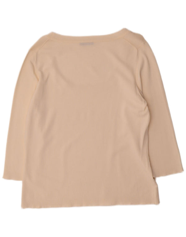 Marella Damski top z rękawem 3/4 UK 20 2XL Off White