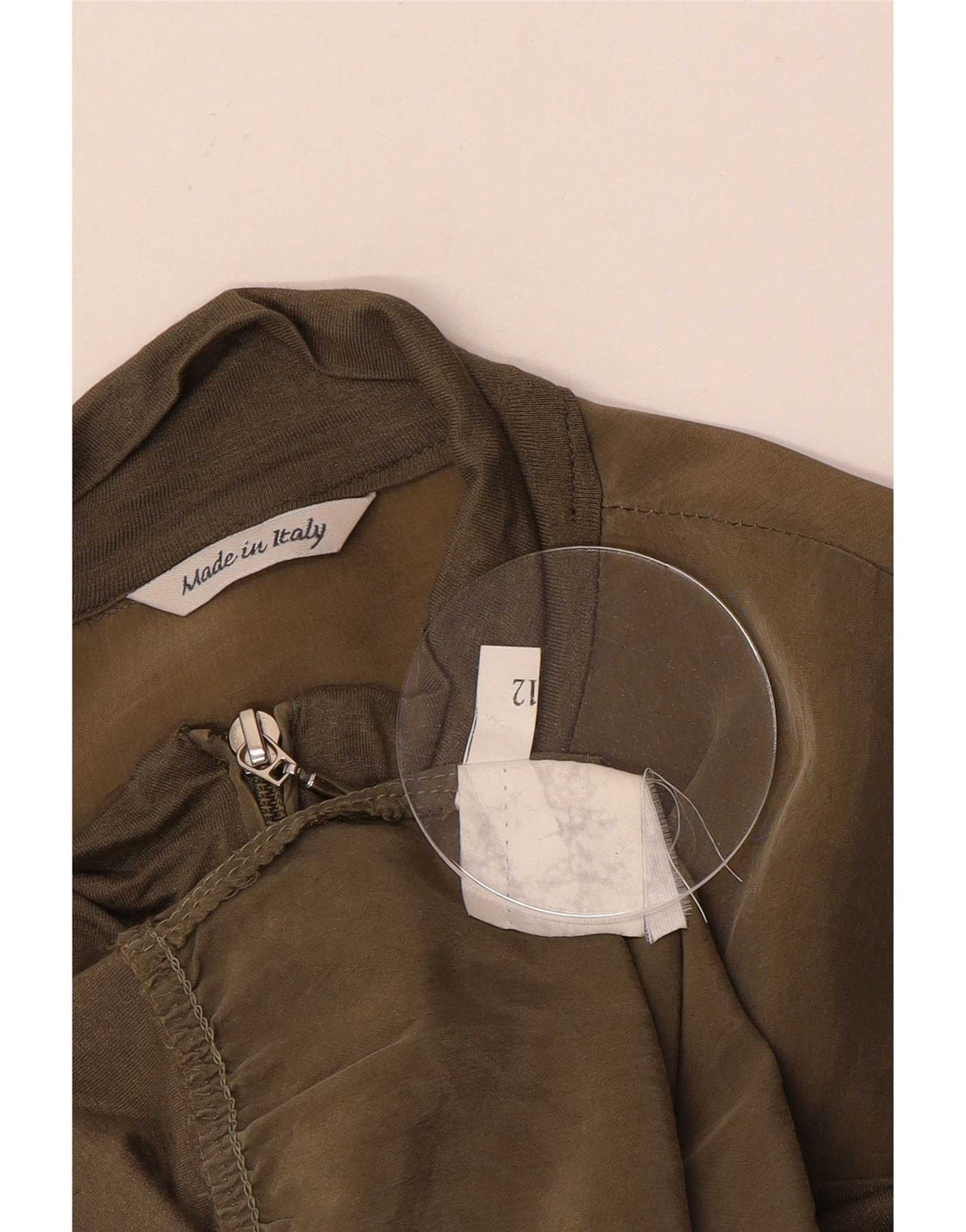 Damska kurtka bomberka w stylu vintage UK 12, średni khaki