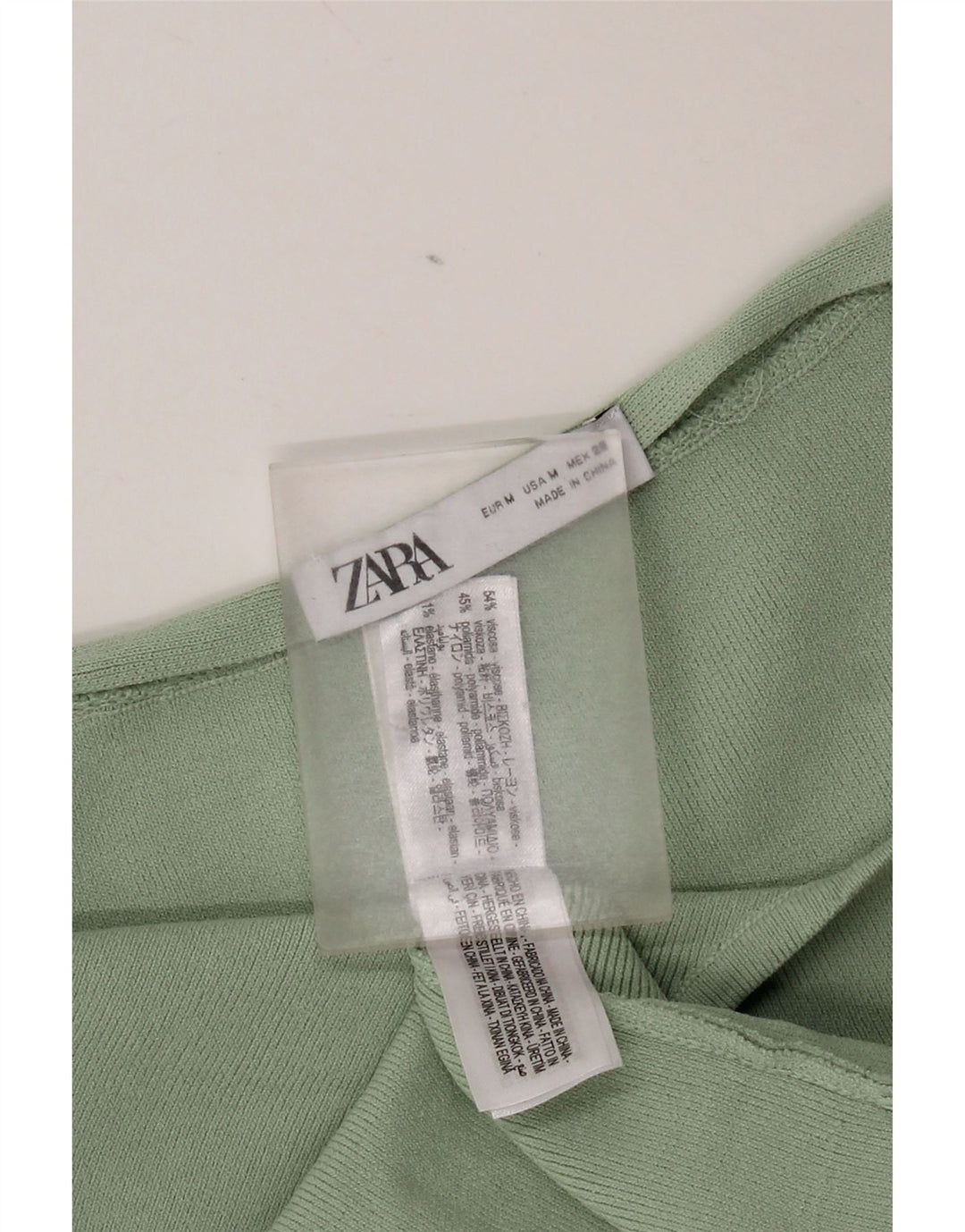 Damska sukienka bez ramiączek Zara UK 12 Średnia zielona wiskoza