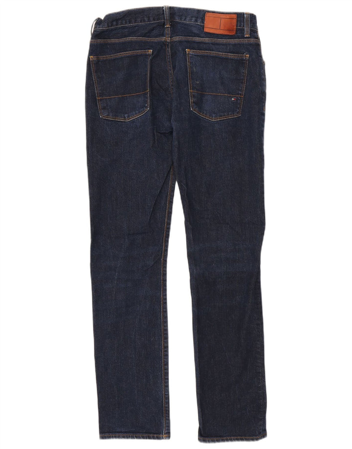 Męskie jeansy slim fit Tommy Hilfiger W32 L32 Granatowa bawełna
