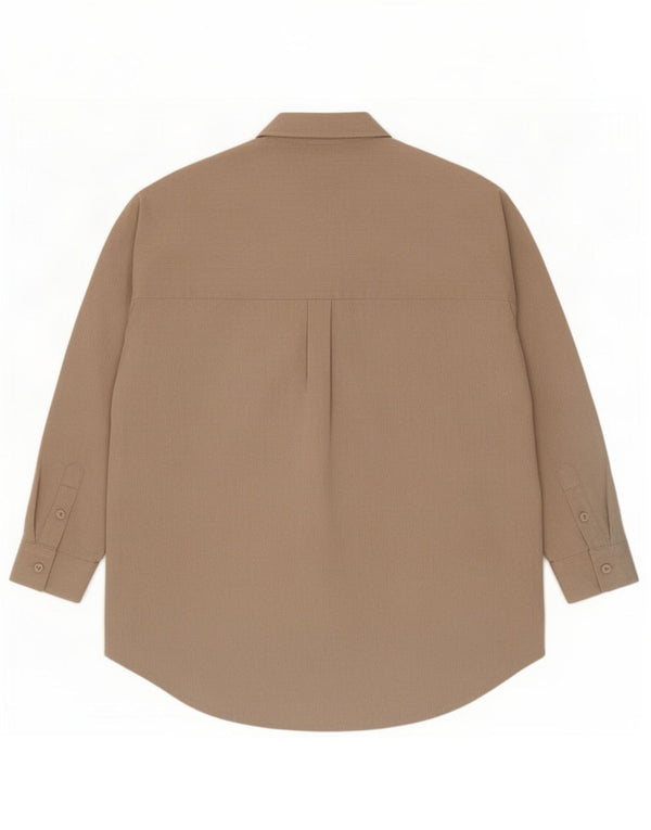 Damska koszula oversize Zara UK 10 Small Beżowy poliester