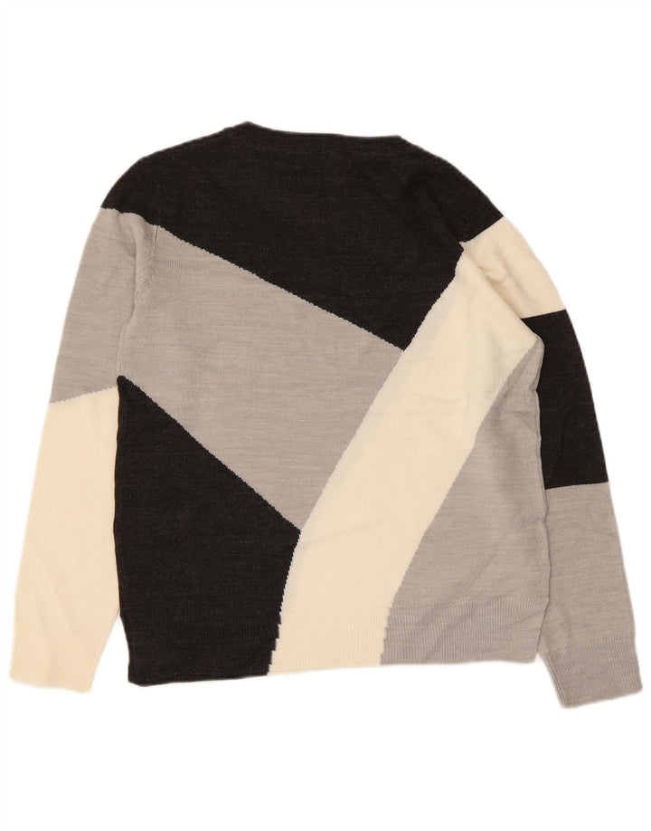 MARKS & SPENCER Damski sweter z dekoltem w łódkę, UK 10, mały, wielokolorowy