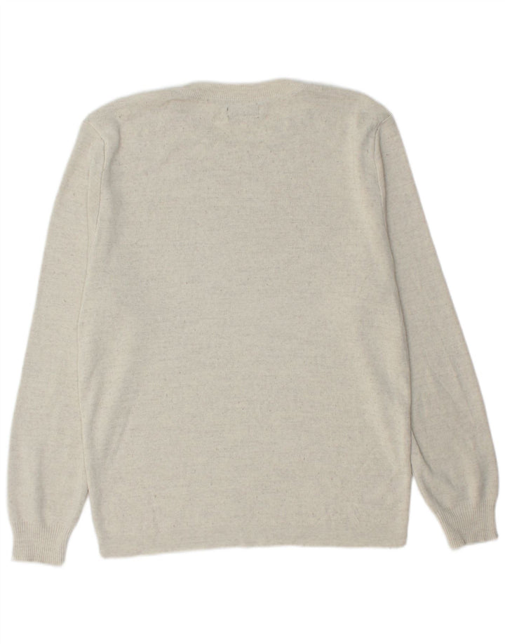 Męski sweter z okrągłym dekoltem Zara XL, szary