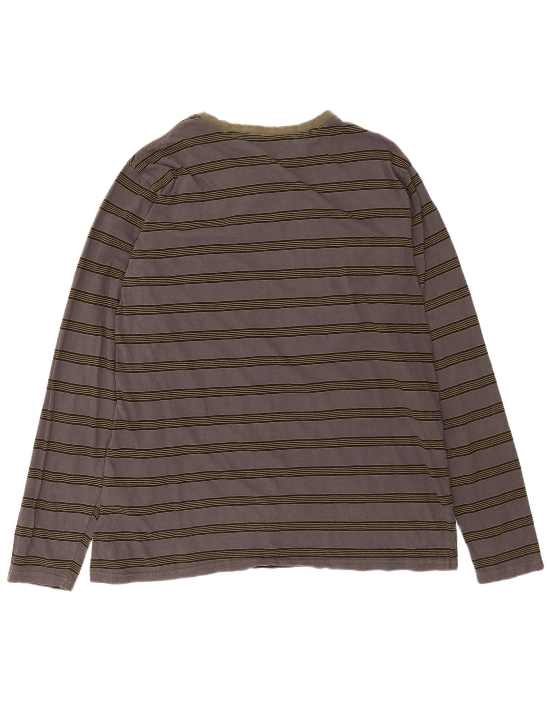 Męski top Volcom z długim rękawem 2XL, szary, bawełniany w paski