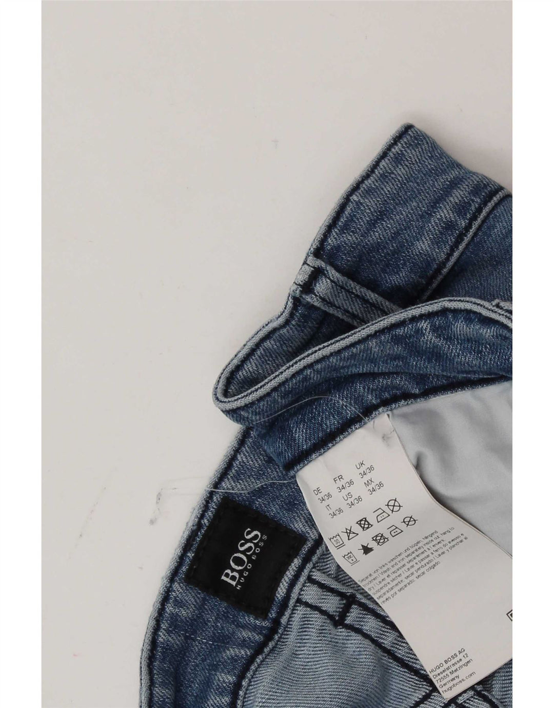 Męskie jeansy slim Hugo Boss W34 L36 Niebieskie bawełniane