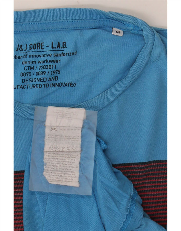 Męski T-shirt z grafiką Jack & Jones, bawełniany, średni niebieski