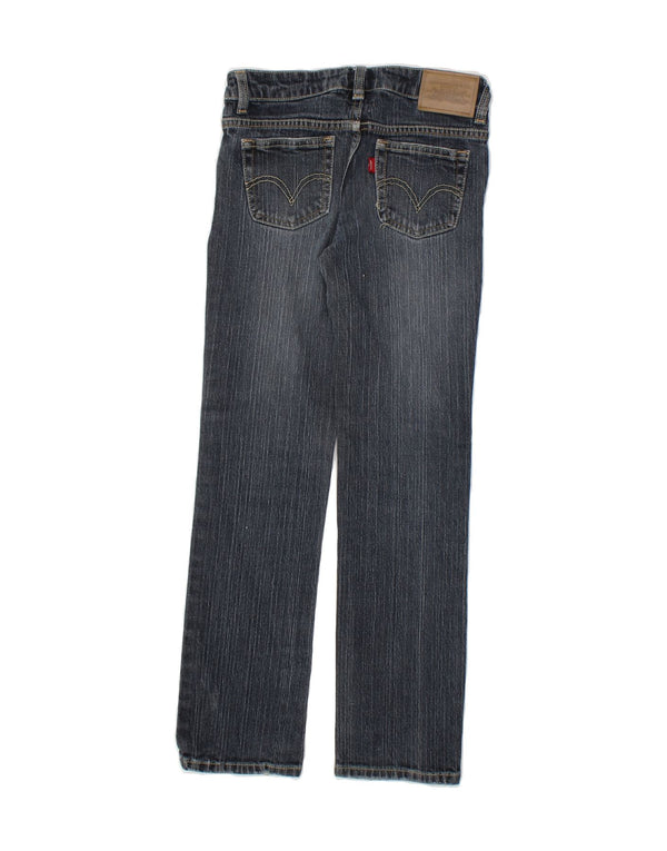 LEVI'S Girls Straight Jeans 9-10 Years W24 L26  Blue Cotton