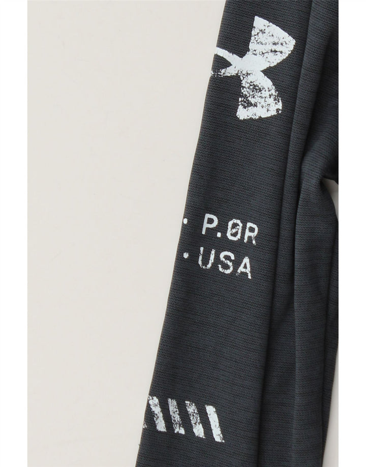 Chłopięcy dres Under Armour z graficznym pulowerem, 9-10 lat, średni szary