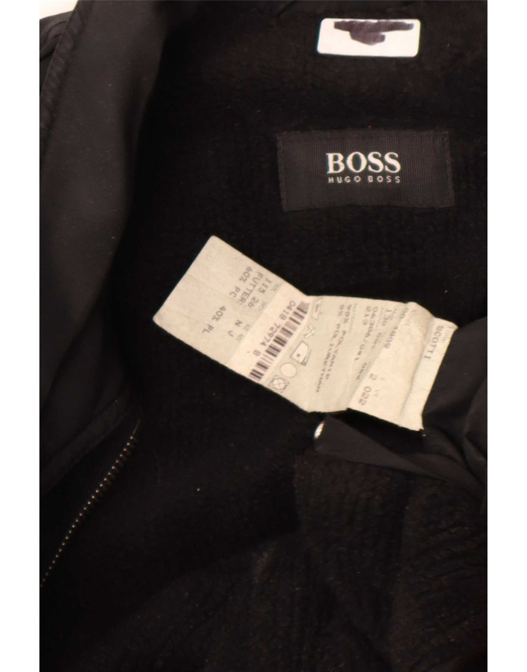 Męski płaszcz wiatrówka Hugo Boss EU 52 XL, czarny poliamid