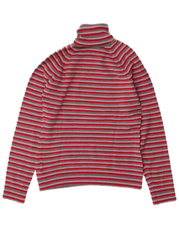 Damski sweter LACOSTE z golfem, rozmiar 36, mały, wielobarwny