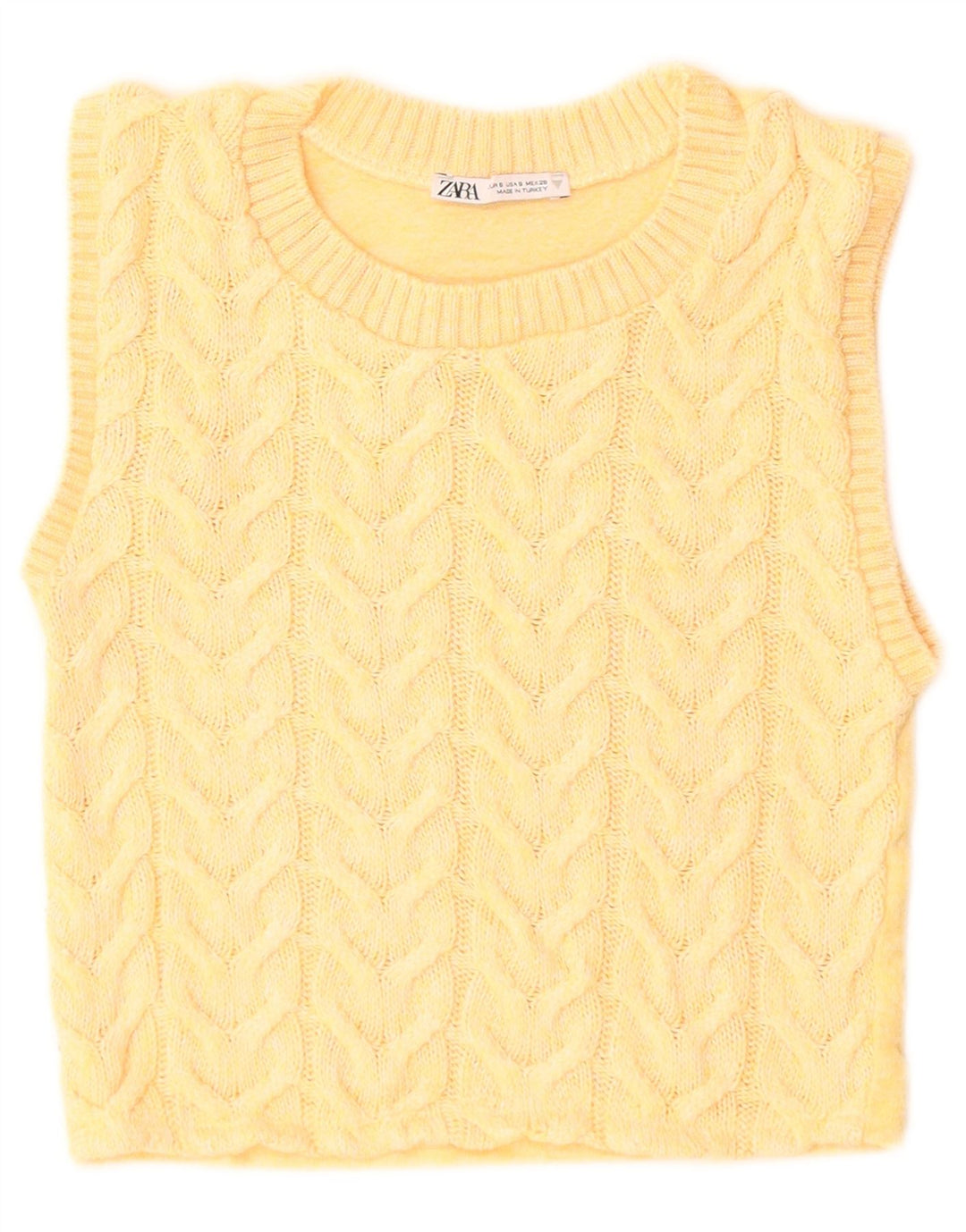 Damski podkoszulek Zara Crop Vest UK 8, mały, żółty