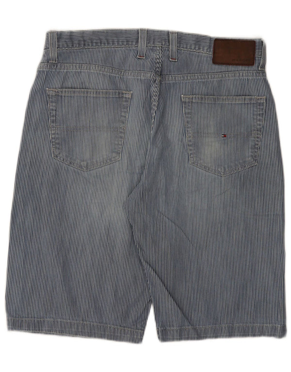 Męskie spodenki jeansowe Tommy Hilfiger W34, duże, bawełniane w niebieskie paski