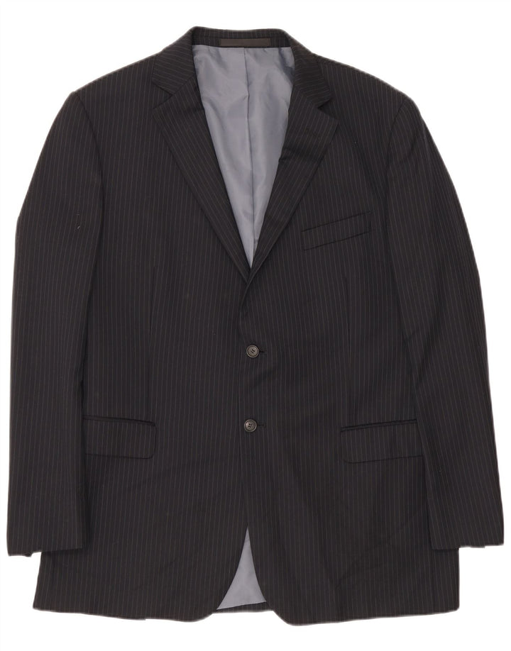 Marks & Spencer Męska długa marynarka UK 44 XL w granatowe prążki